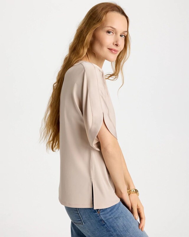Jersey & Satin Dolman Tee - image 4